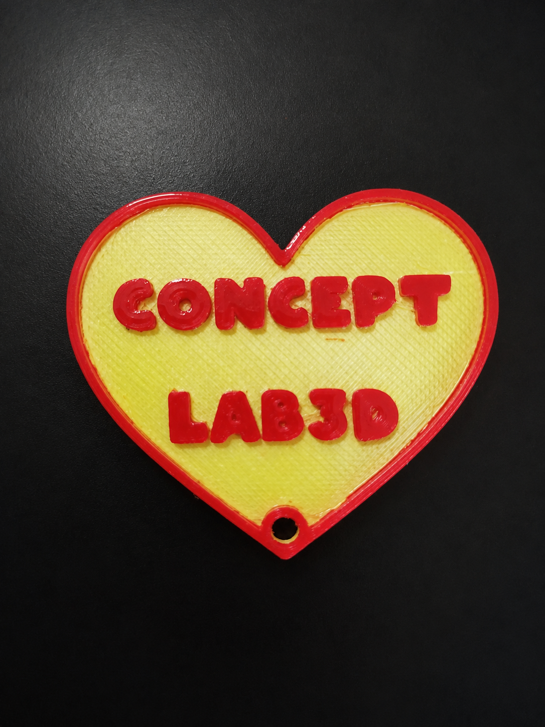 Porte-clés cœur Concept Lab 3D