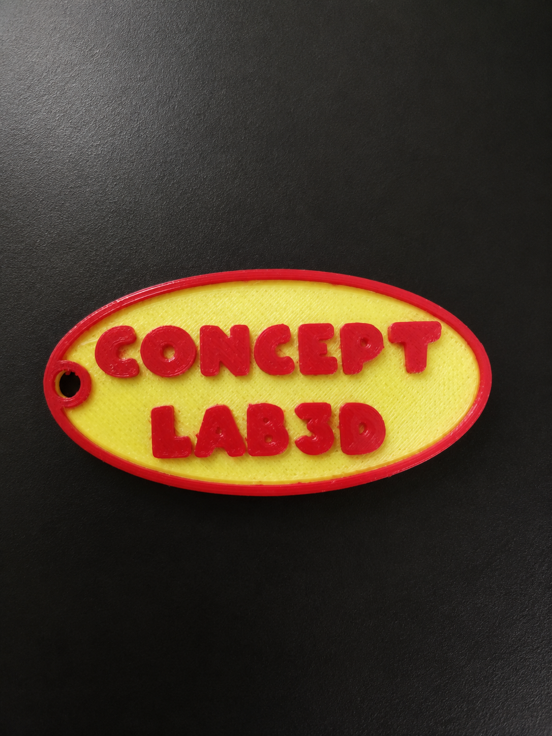 Porte-clés ovale Concept Lab 3D