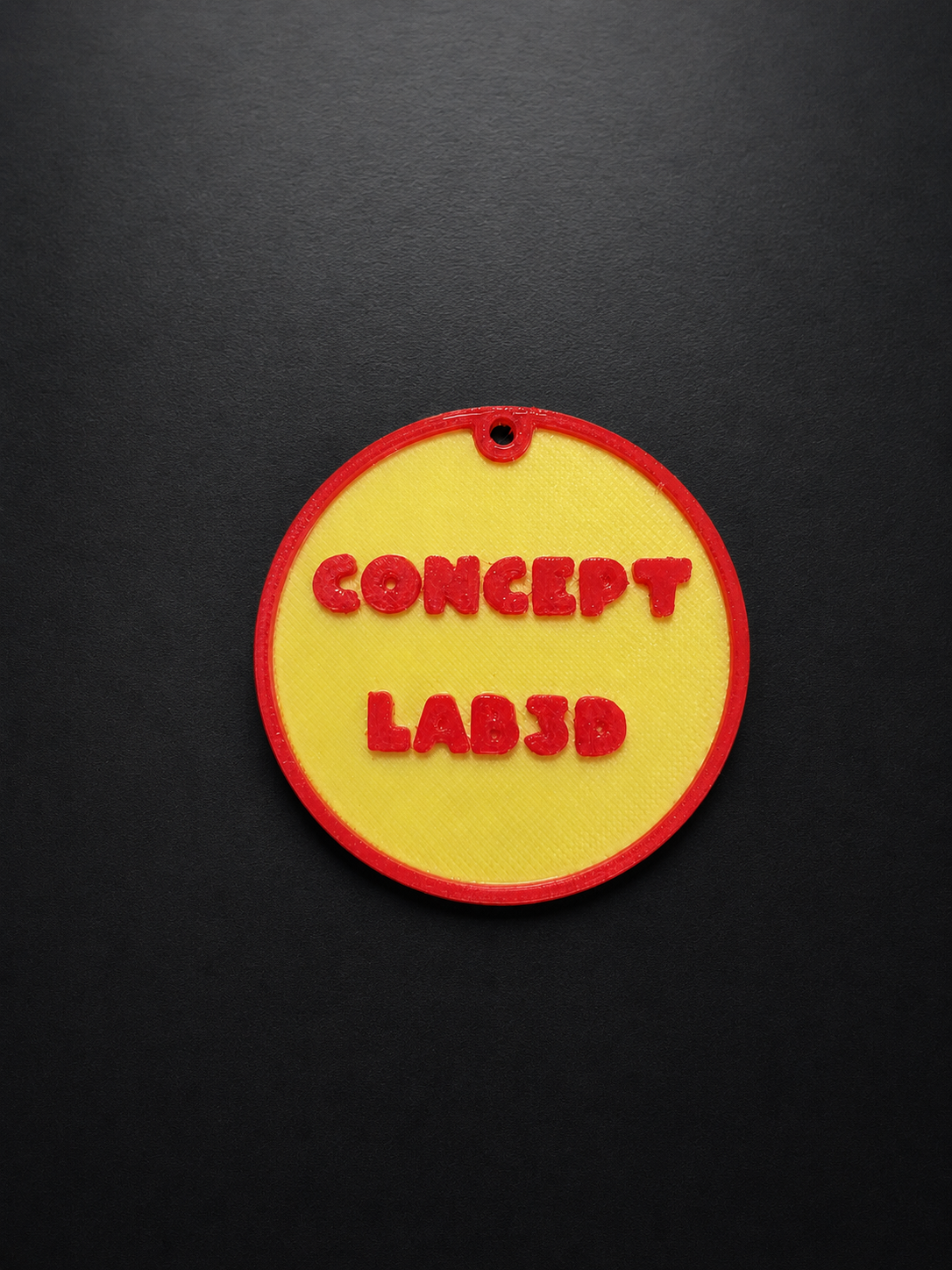 Porte-clés rond Concept Lab 3D