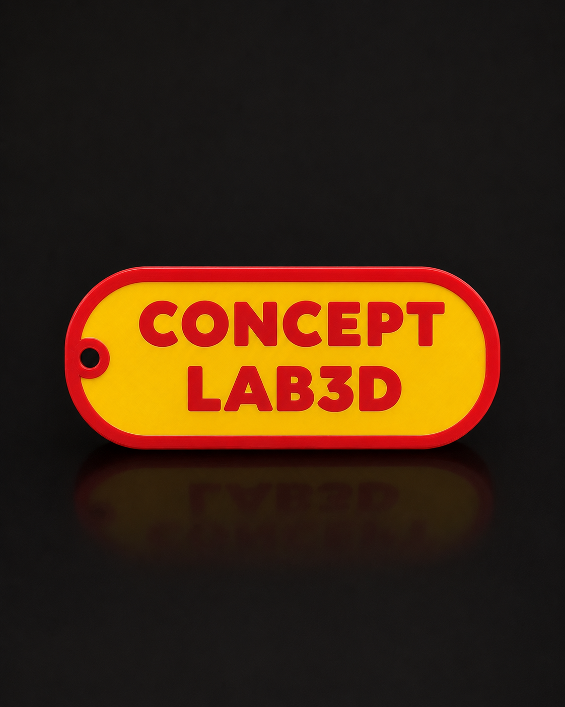 Porte-clés plat standard Concept Lab 3D