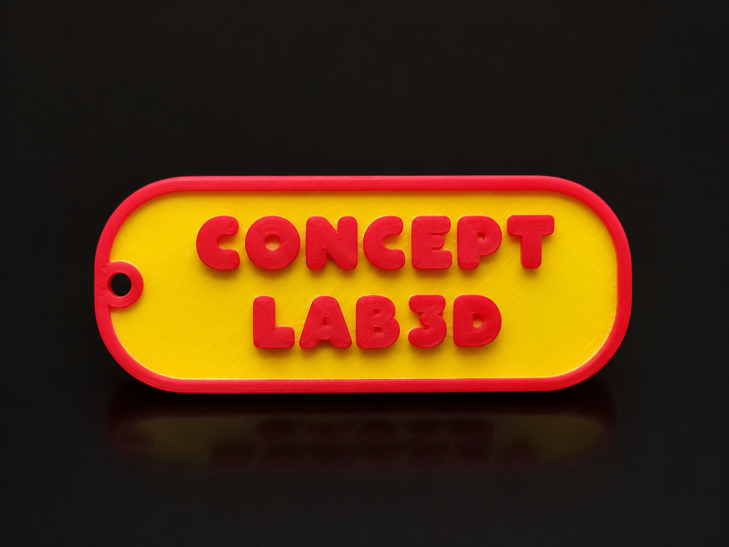 Porte-clés relief standard Concept Lab 3D